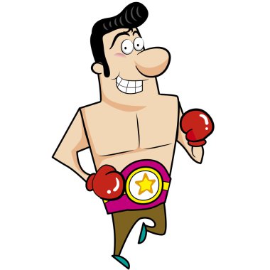 karikatür boksör
