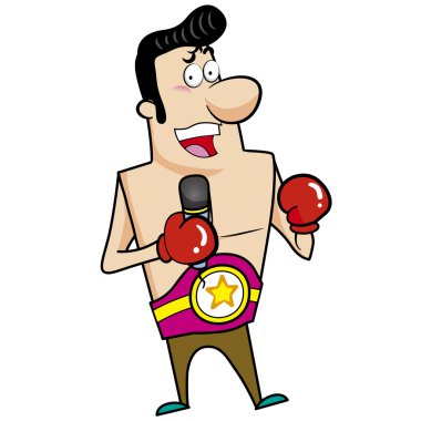 karikatür boksör