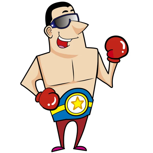 Мультяшный боксер — стоковый вектор
