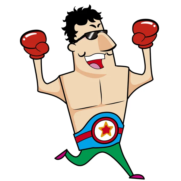 Kreslený boxer — Stockový vektor