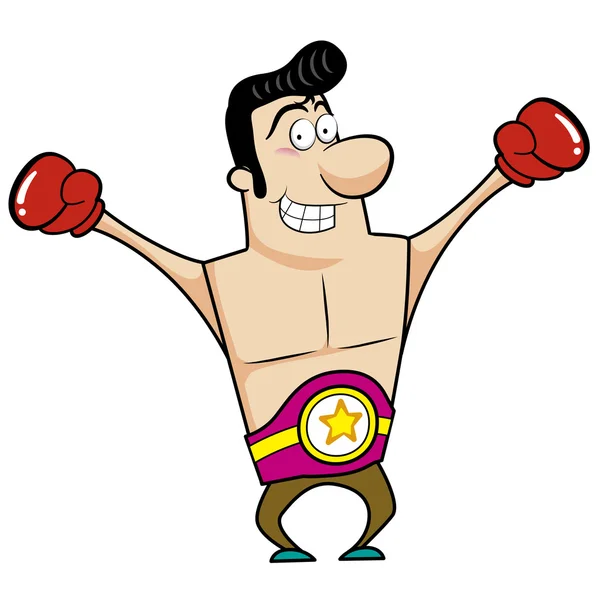 Boxeador dos desenhos animados —  Vetores de Stock