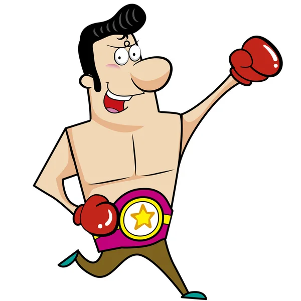 Мультяшный боксер — стоковый вектор
