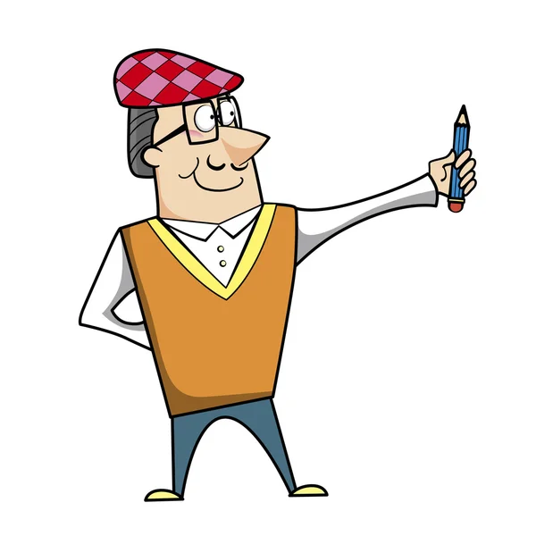 Cartoon Artist with Pencil and Paper Stock Vector Image by ©kchungtw