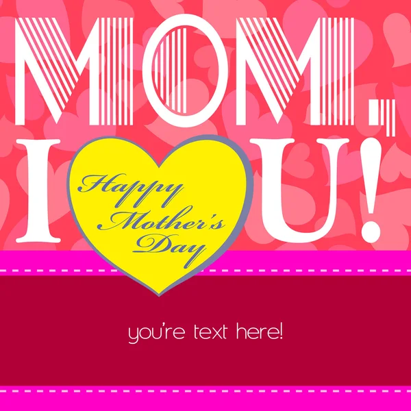 Happy mothers day, cute background. vector illustration — Stock Vector