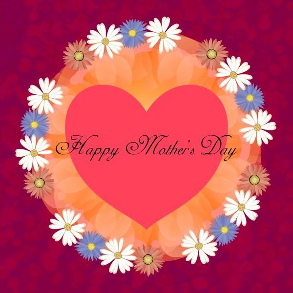 Felice giorno delle madri, sfondo carino. illustrazione vettoriale — Vettoriale Stock