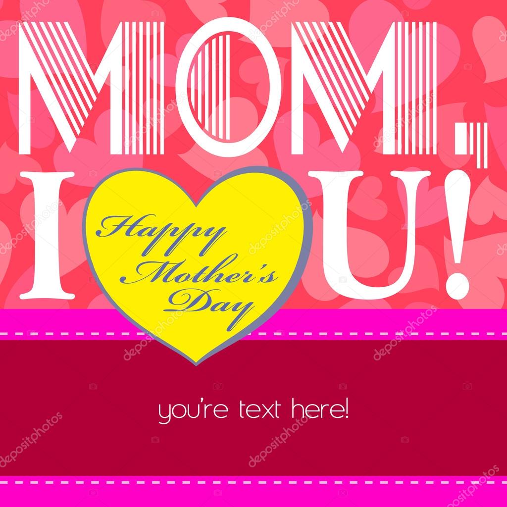 happy mothers day, cute background. vector illustration