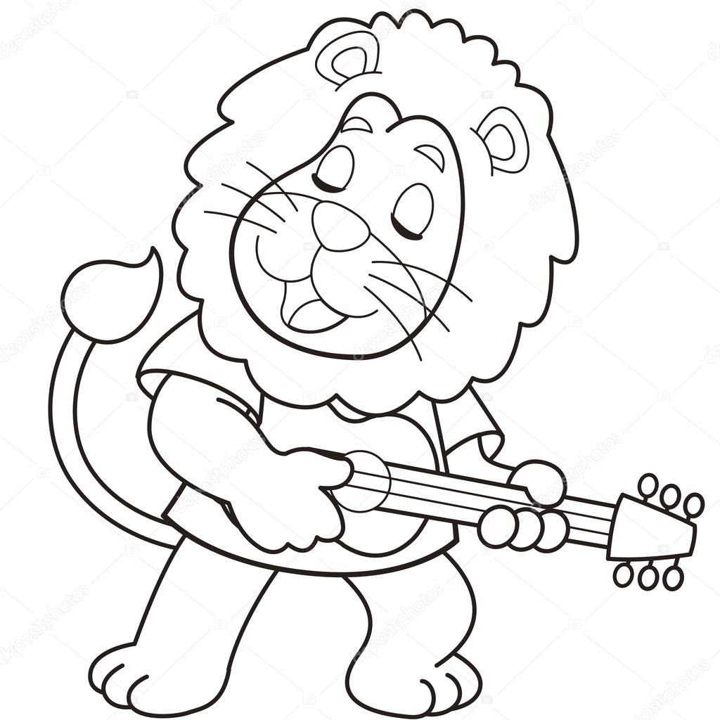Cartoon Lion Playing a Guitar Stock Vector Image by ©kchungtw #22558003 Cartoon Lion Playing a Guitar Stock Vector Image by ©kchungtw #22558003
