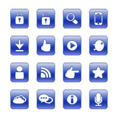 Web iletişim simgeleri: Internet vektör kümesi.