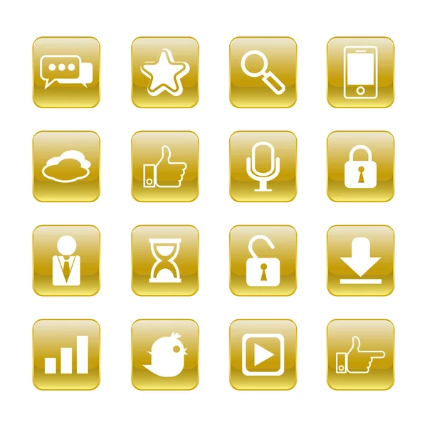 Web, communicatie pictogrammen: internet vector set. — Stockvector