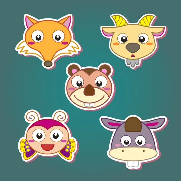 Cute animal head icon — Stock Vector