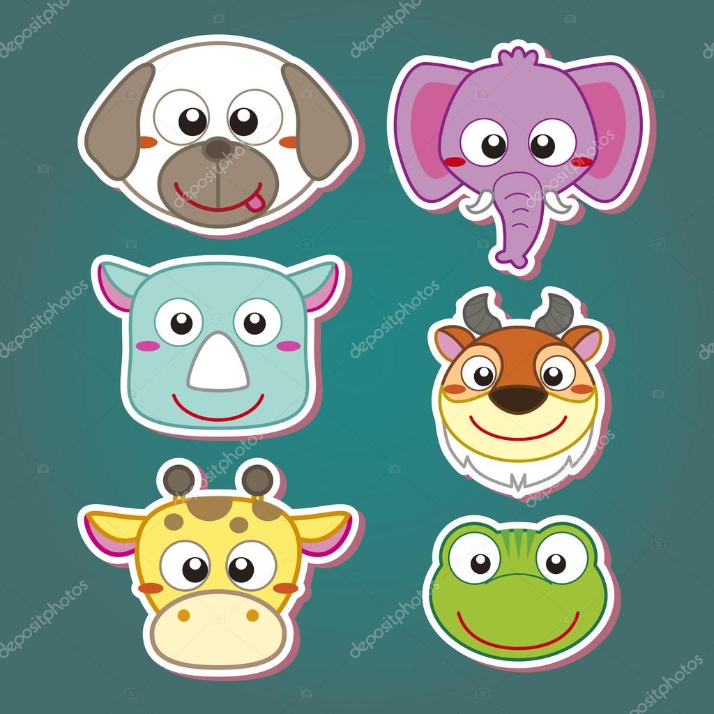 Cute animal head icon Stock Vector Image by ©kchungtw #25785055
