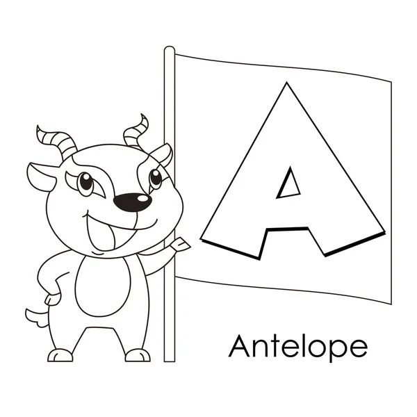 Алфавит животных А — стоковый вектор