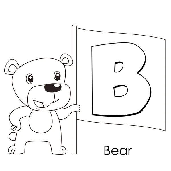 B zvířata abeceda — Stockový vektor