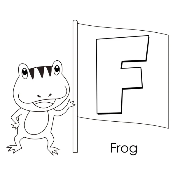 Alphabet animal F — Image vectorielle