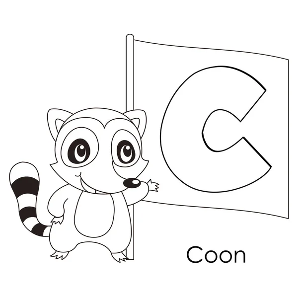 Animal alphabet C — Stock Vector