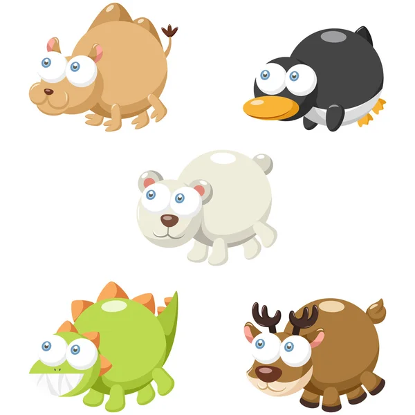 Cute animal set — Stock Vector