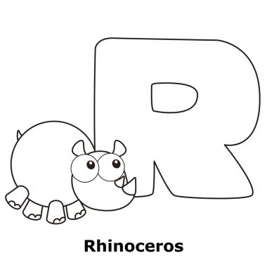 çocuklar için alfabe boyama r