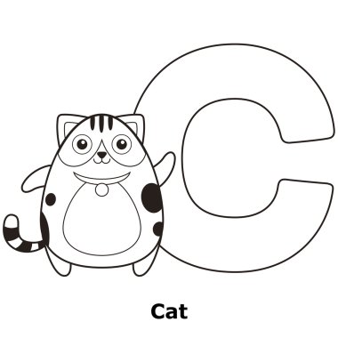 çocuklar için c alfabe boyama