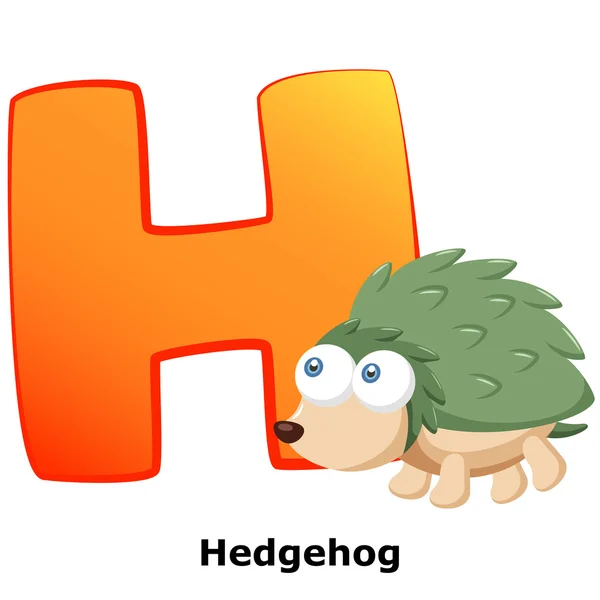 Alphabet animal H — Image vectorielle