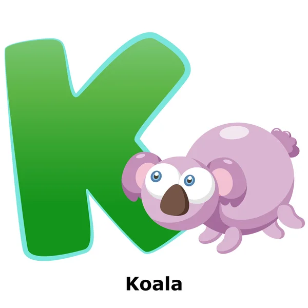 Alphabet animal K — Image vectorielle