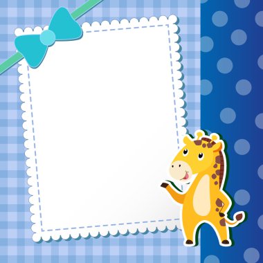 zürafa. Bebek kartı.