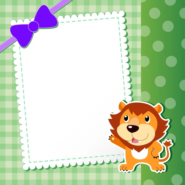 Lion. carte bébé . — Image vectorielle