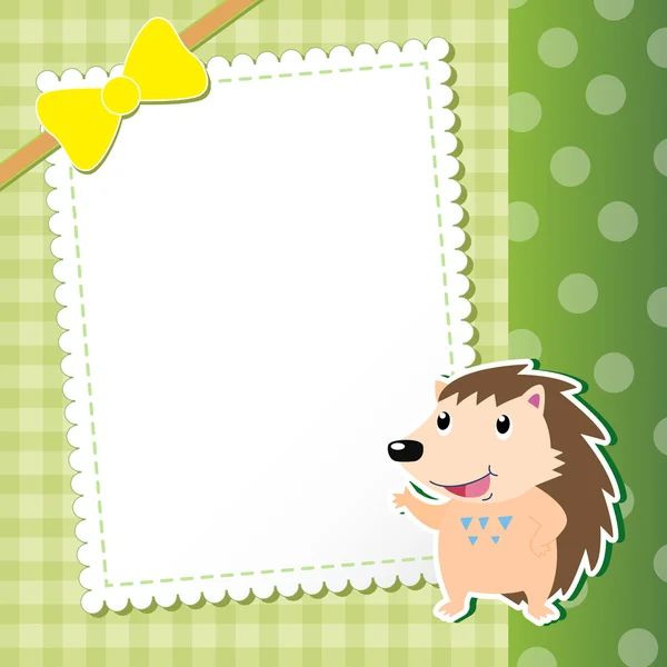 Hedgehog. baby card. — Stock Vector
