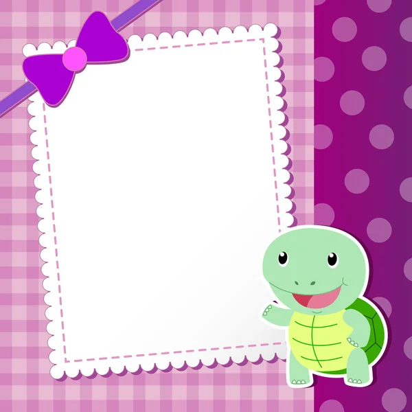 Tortoise. baby card. — Stock Vector