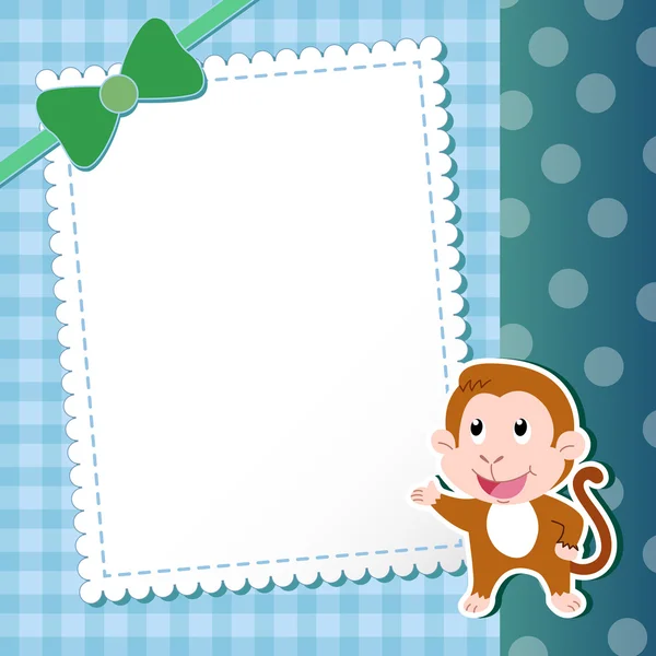 Opice. Baby karta. — Stockový vektor