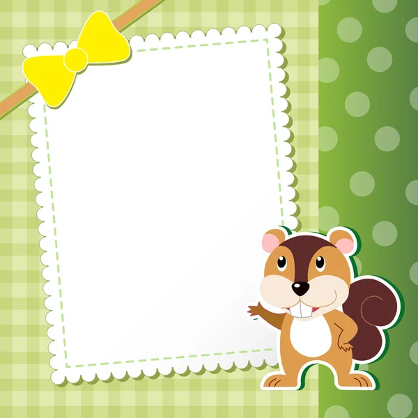 Squirrel. baby card. — Stock Vector