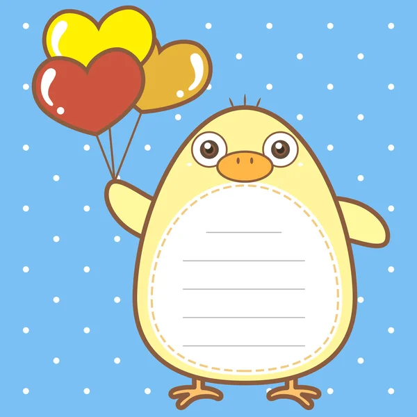 Bonito pato de scrapbook fundo — Vetor de Stock