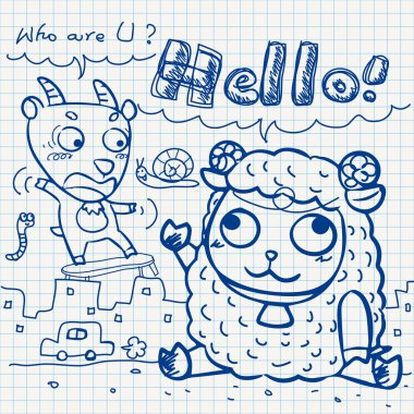 defter kağıt doodles