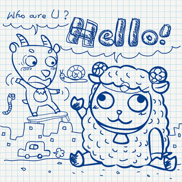 Бумажные каракули для ноутбука
