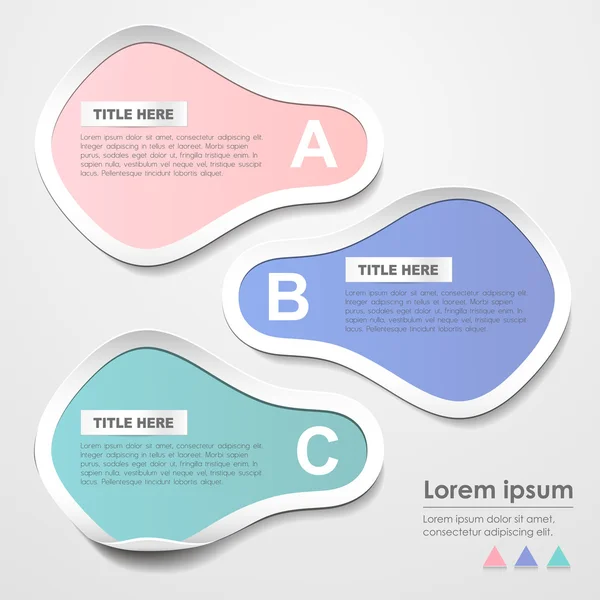 Vektorová abstraktní 3D papírová infografika — Stockový vektor