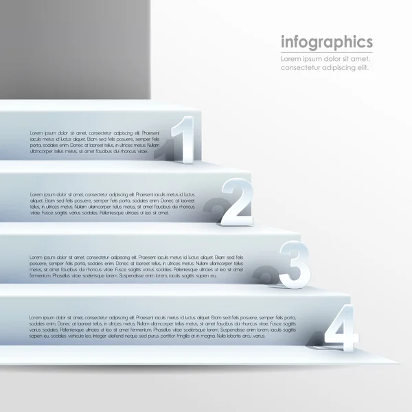 Vector abstracto 3d papel infografías — Archivo Imágenes Vectoriales