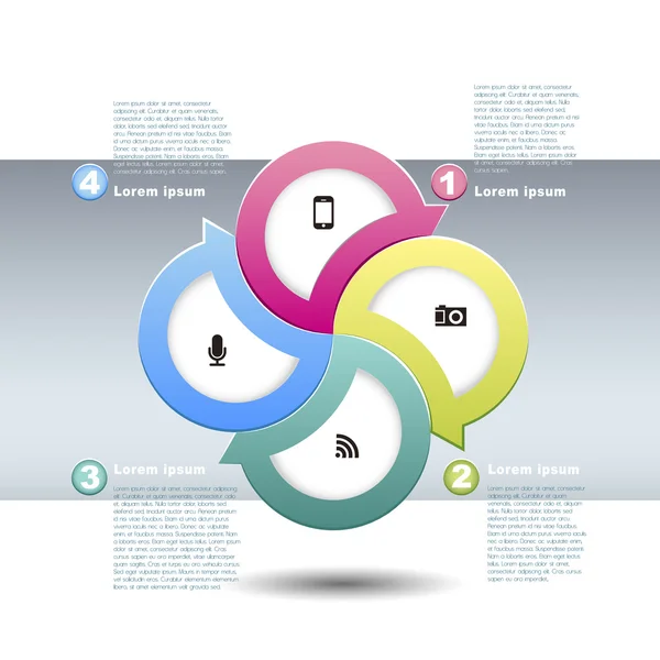 Vektor absztrakt 3D papír infografika — Stock Vector