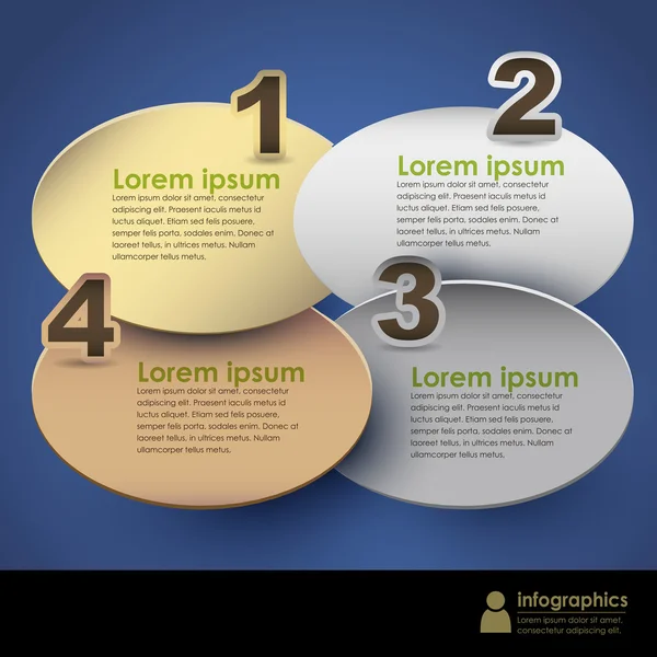 Infographie vectorielle abstraite en papier 3D — Image vectorielle