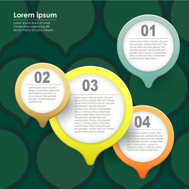 vektör soyut 3d kağıt bilgi grafikleri