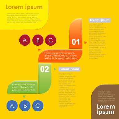 vektör soyut 3d kağıt bilgi grafikleri