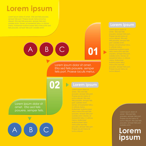 векторная абстрактная 3D бумажная инфографика