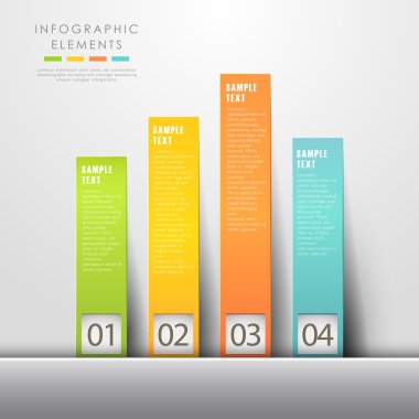 vektör soyut 3d kağıt bilgi grafikleri