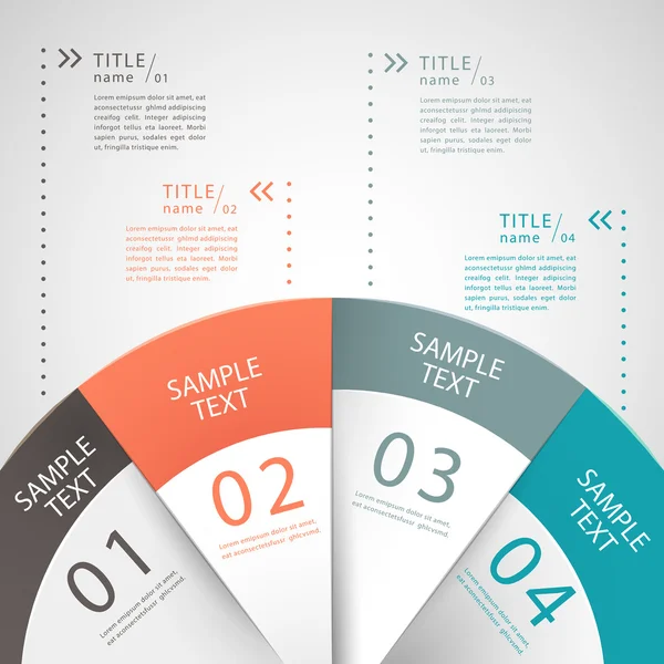Infographie vectorielle abstraite en papier 3D — Image vectorielle