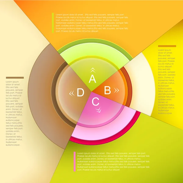 Vector abstracto 3d papel infografías — Archivo Imágenes Vectoriales