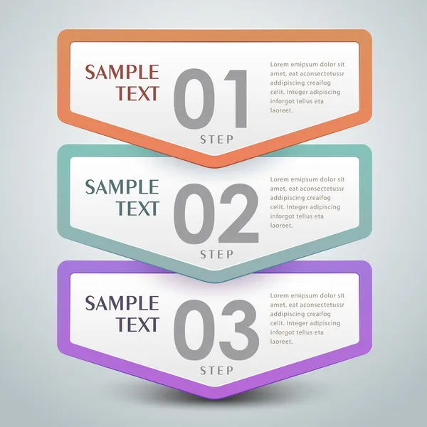 Infographie vectorielle abstraite en papier 3D — Image vectorielle