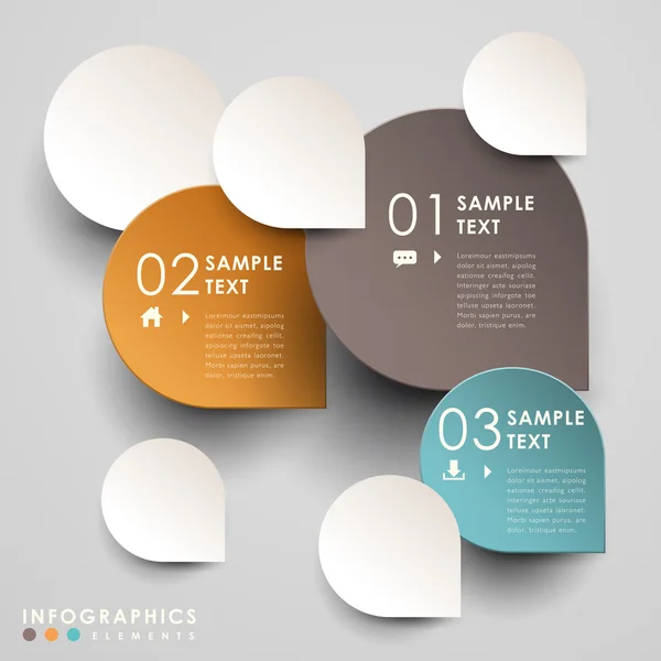 Vector abstract 3d paper infographics — Stock Vector