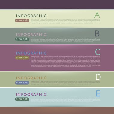 3D kağıt Infographic öğeler soyut