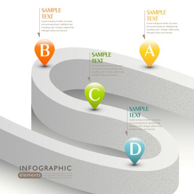 soyut 3d vektör yol infographics