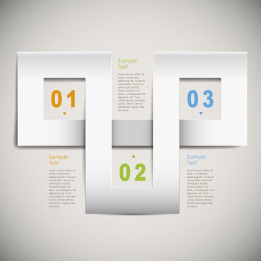 3d origami infographics tasarlamak vektör