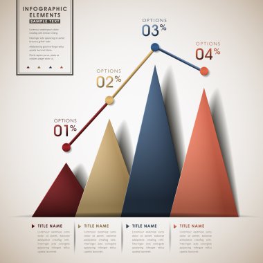 soyut hat ve üçgen infographics grafik