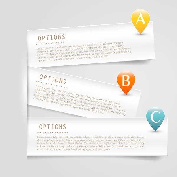 Infographie vectorielle abstraite en papier 3D — Image vectorielle